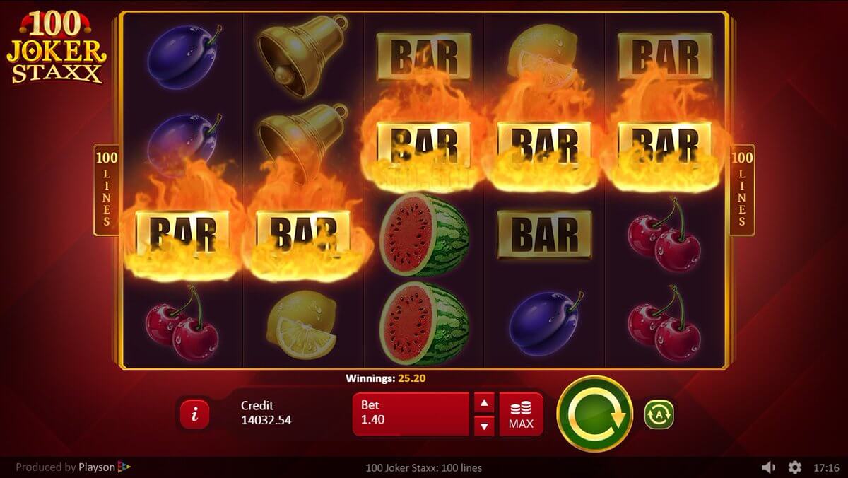 100 Joker Staxx Slot Bonus