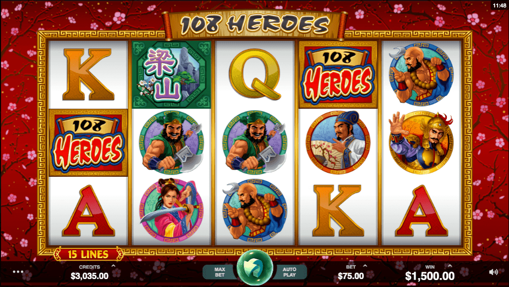 108 Heroes Casino Game Play