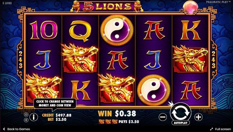 5 Lions Bonus