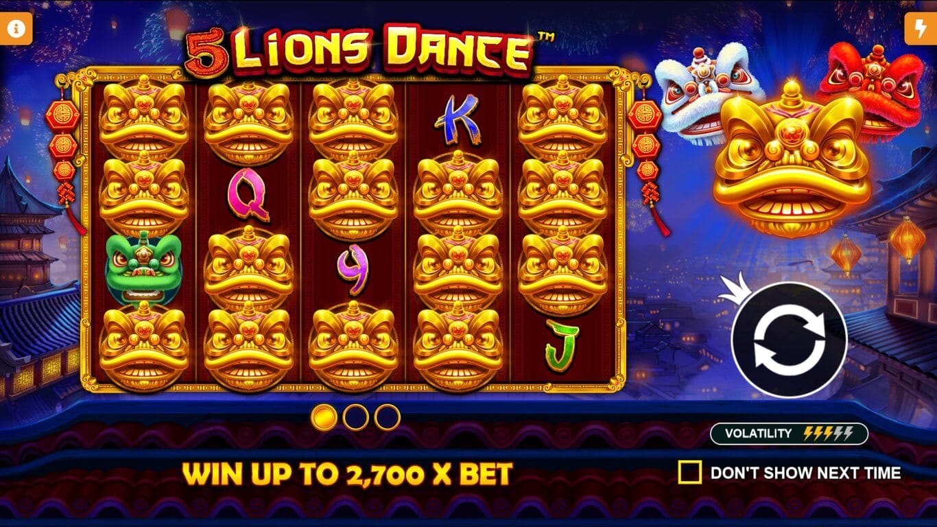 5 Lions Dance Slot Bonus