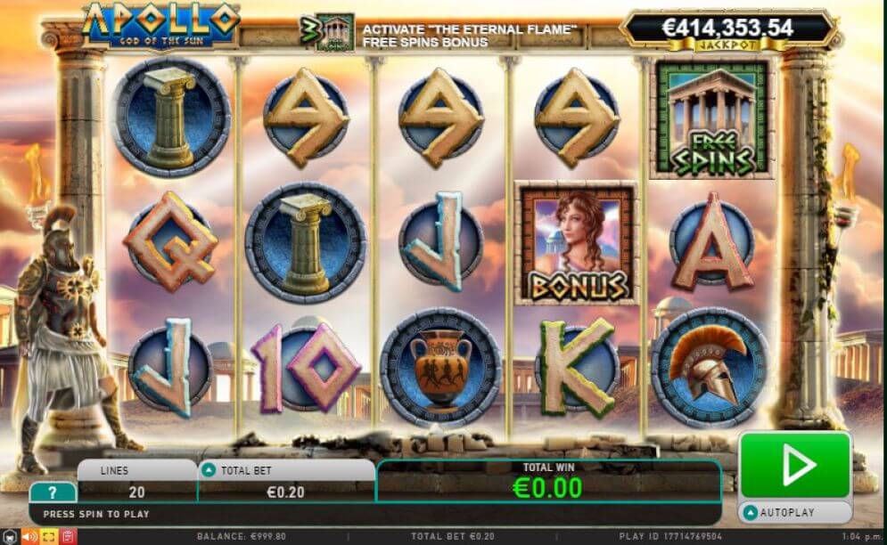 Highroller Apollo God of The Sun Free Online Slots slot machines online free spins 