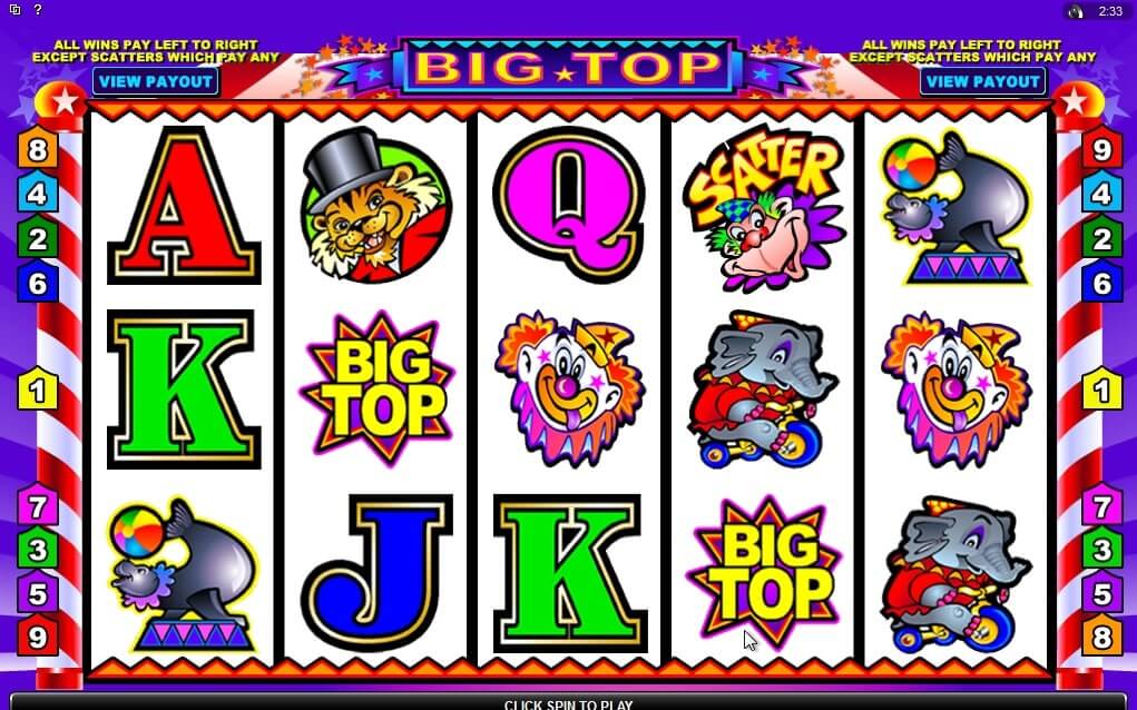 Big Top Slot Gameplay