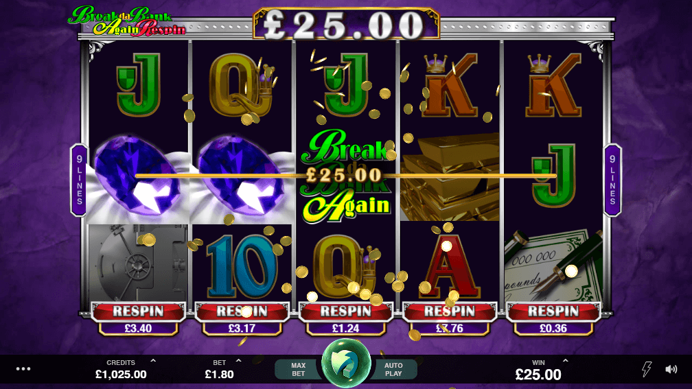 Break Da Bank Again Respin Slot Bonus