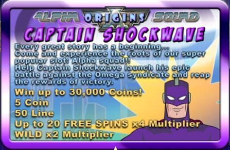 Captain Shockwave Slot Bonus