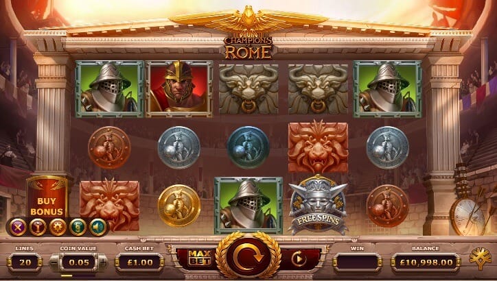 Champions of Rome Slot Gameplay