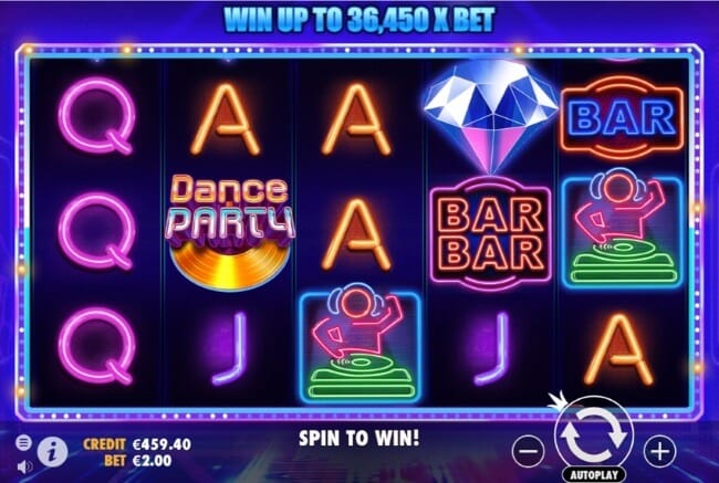 Dance Party Slot Gameplay