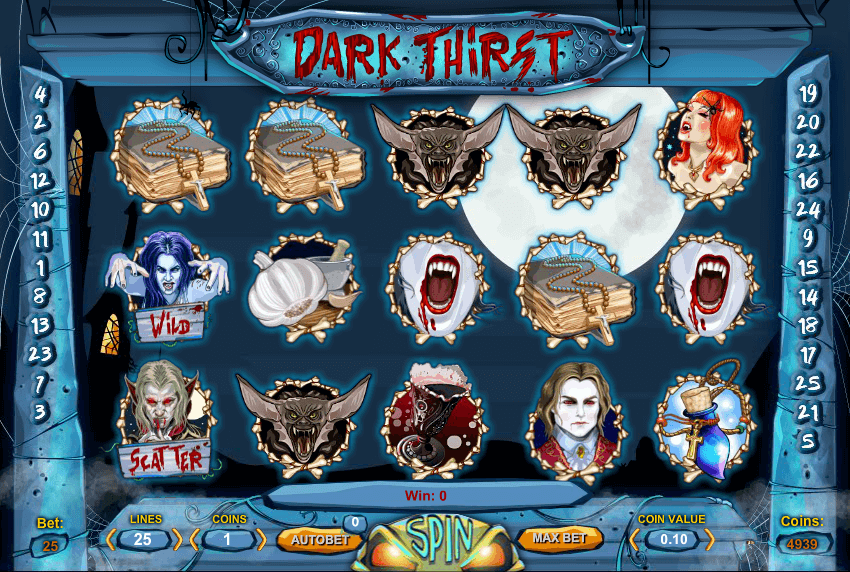 Dark Thirst Slot Gameplay