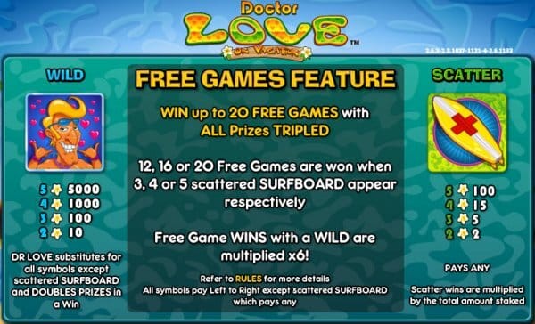 Dr Love on Vacation Slot Bonus