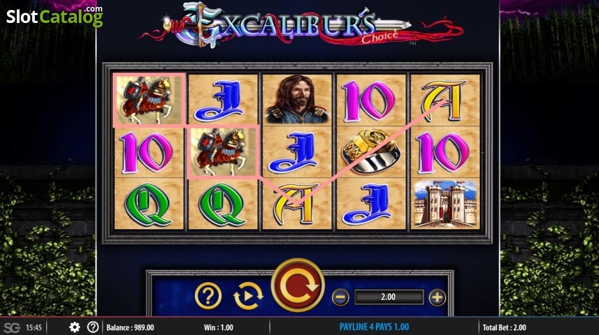 Excalibur's Choice Casino Gameplay