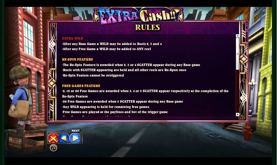 Extra Cash Slot Bonus