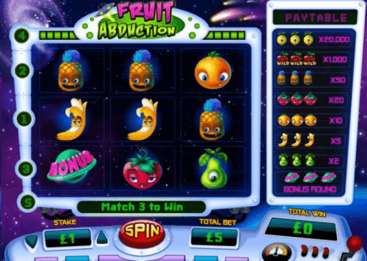 Fruit Abduction Slot Gameplay