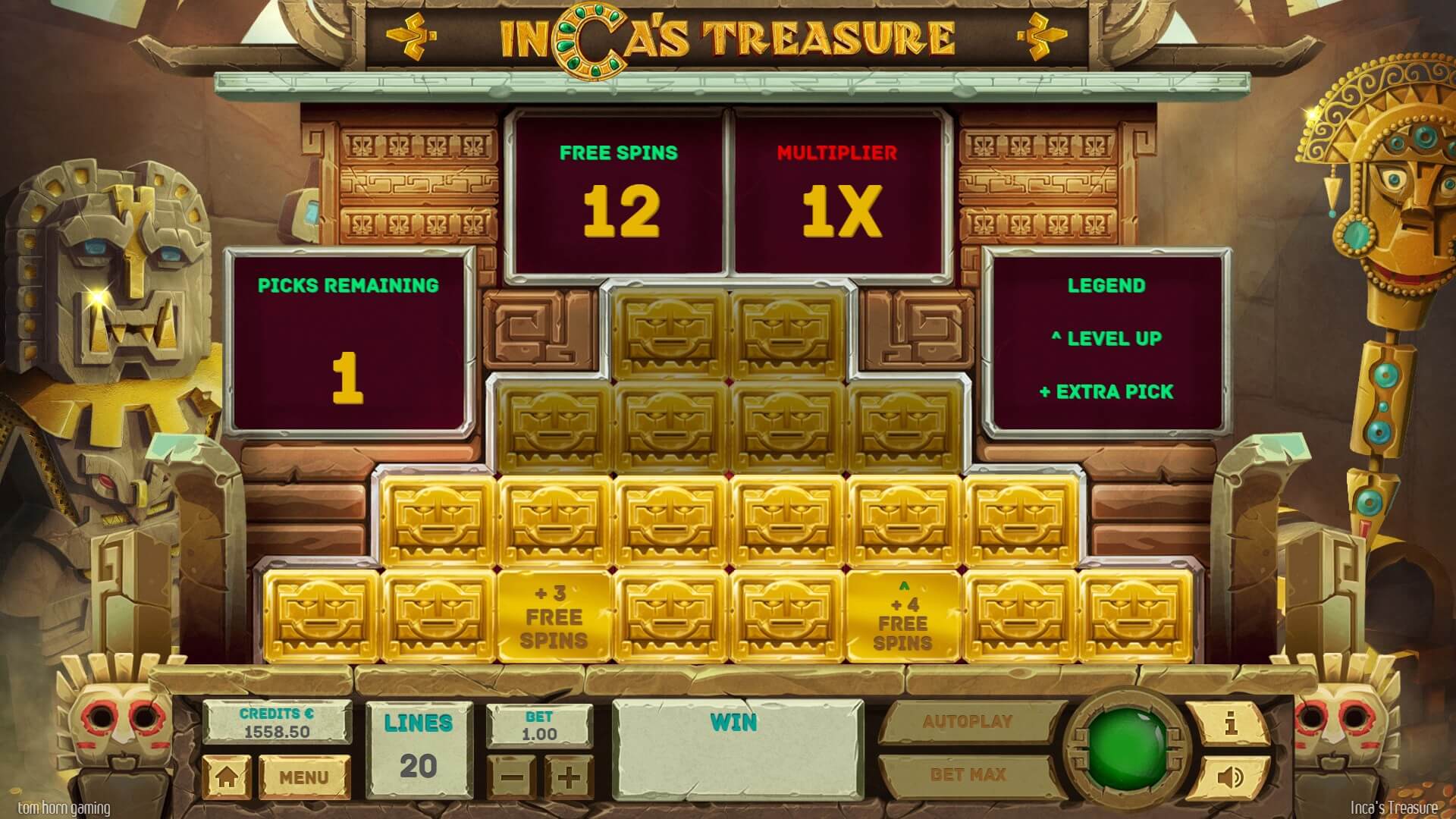 Inca's Treasure Slot Bonus