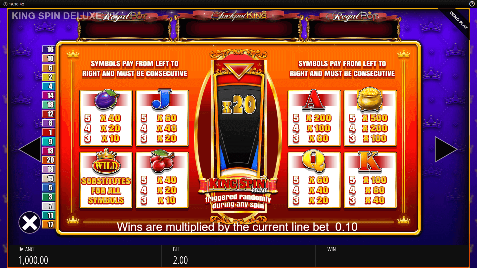 King Spin Deluxe Slot Gameplay