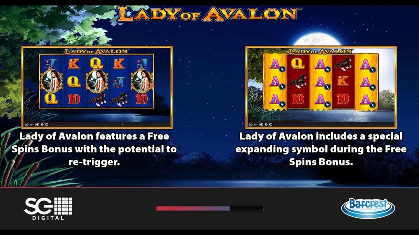 Lady of Avalon Slot Bonus