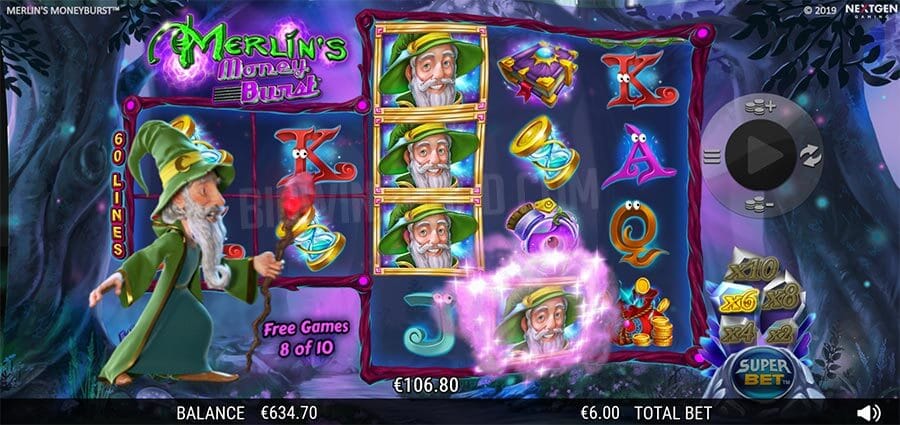 Merlin’s Money Burst Slot Bonus