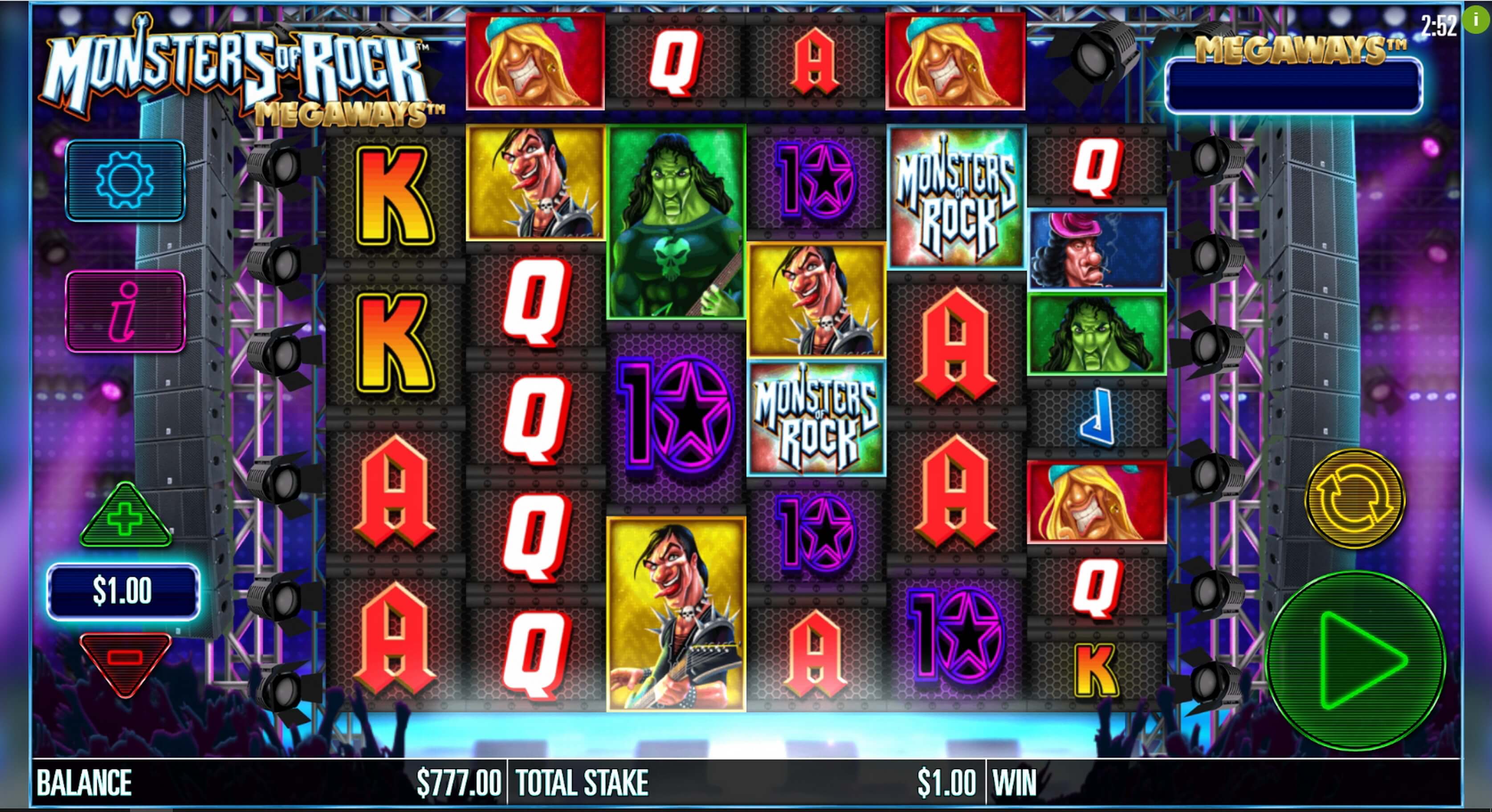 Monsters of Rock Megaways Slot Bonus