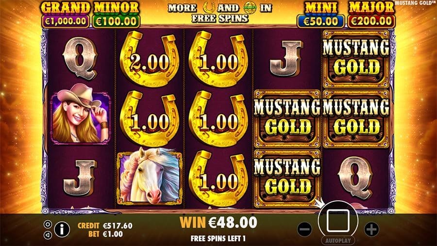 Mustang Gold Slot Bonus
