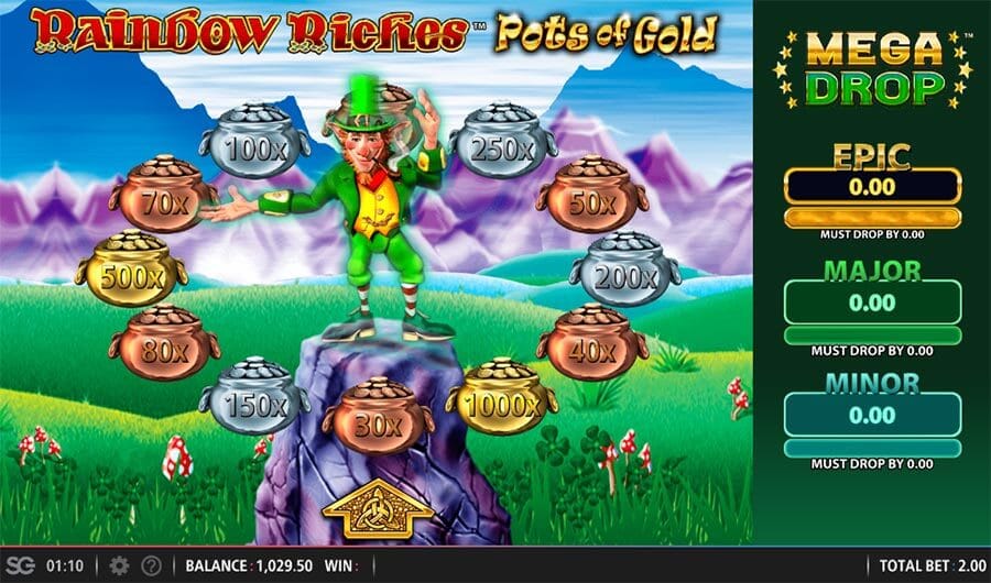 Rainbow Riches Pots of Gold Slot Bonus