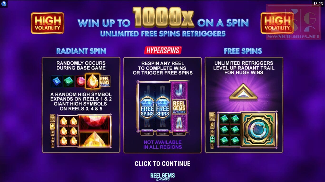 Reel Gems Deluxe Slot Bonus