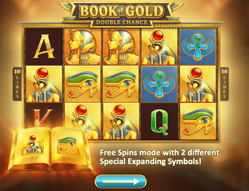 book of gold double chance game wins slots