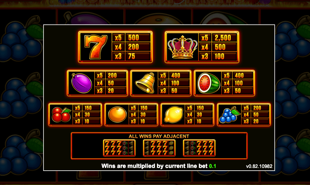 play super hot fruits casino