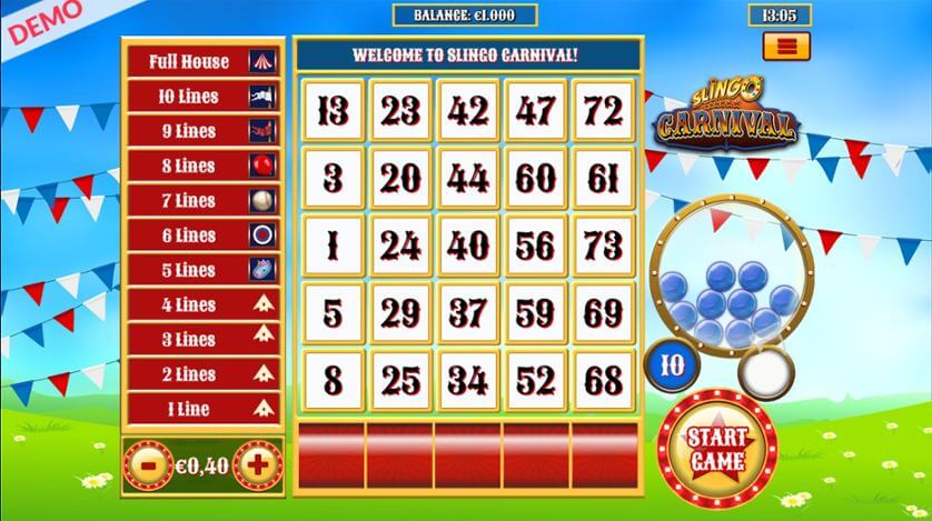 Slingo Carnival Slot Bonus