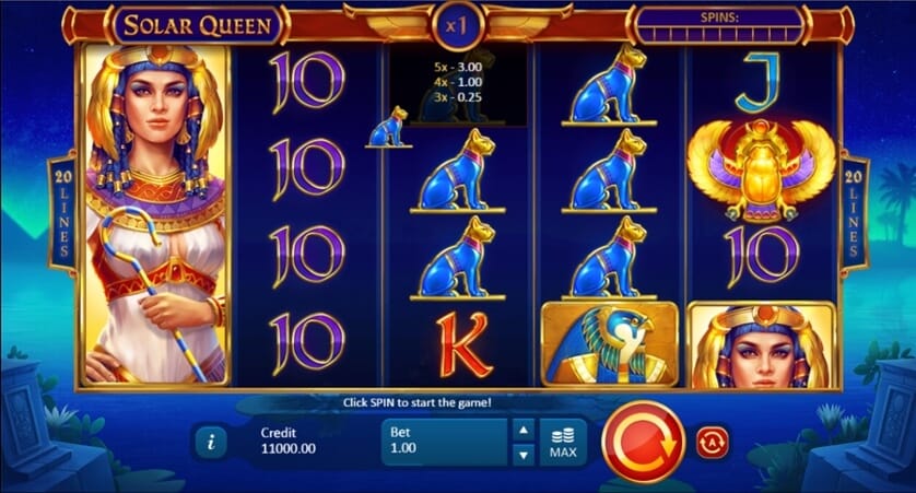 Solar Queen Slot Bonus