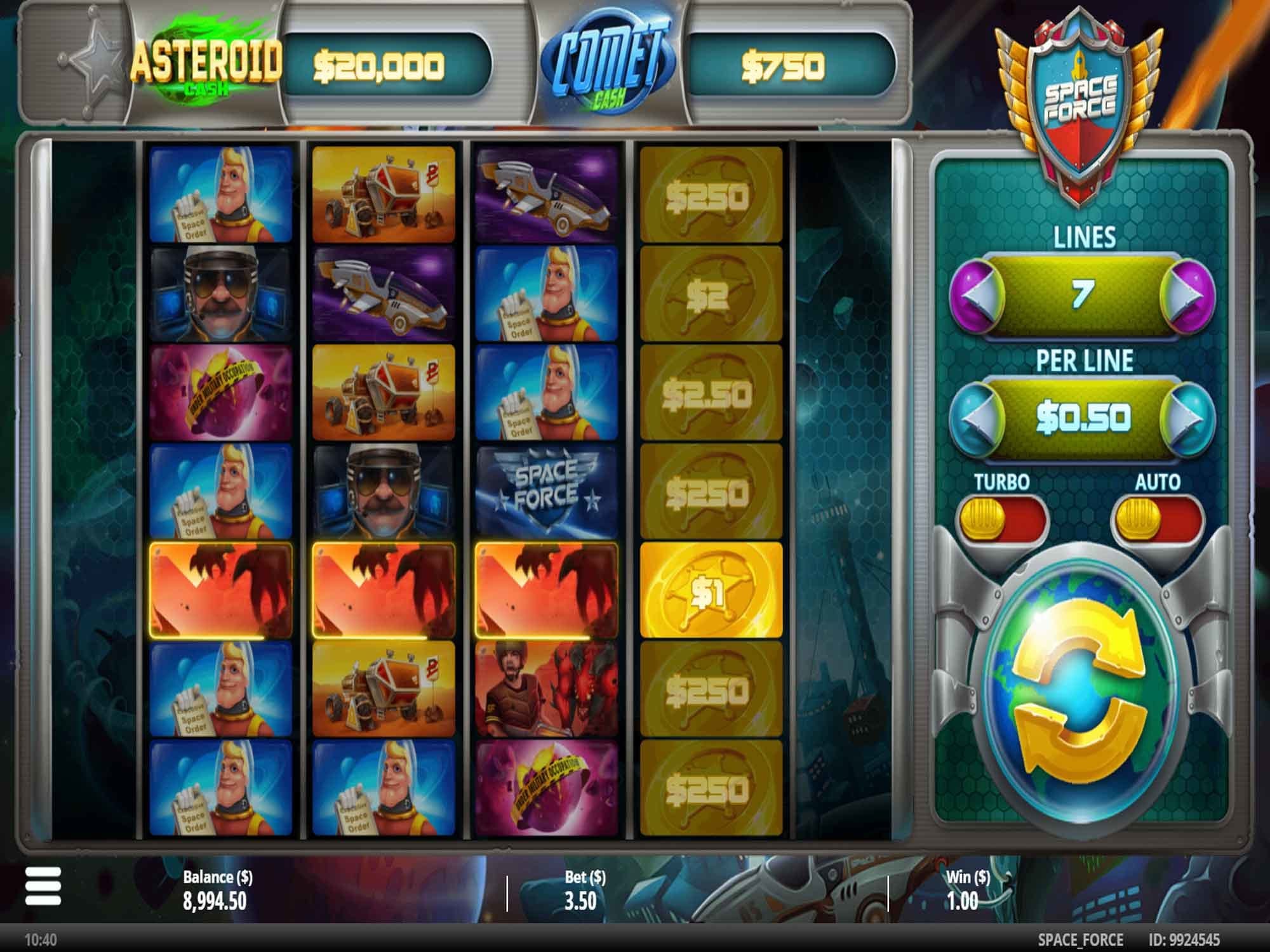 Space Force Slot Gameplay Image