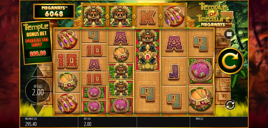 Temple of Treasure Megaways Slot Bonus