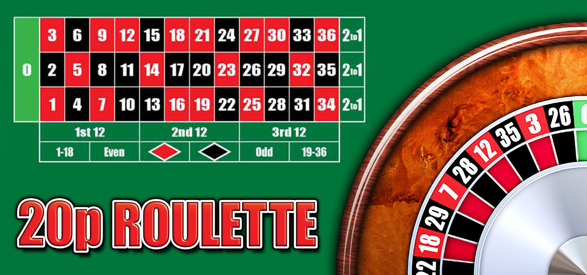 Online Casino Slot Game - 20p Roulette
