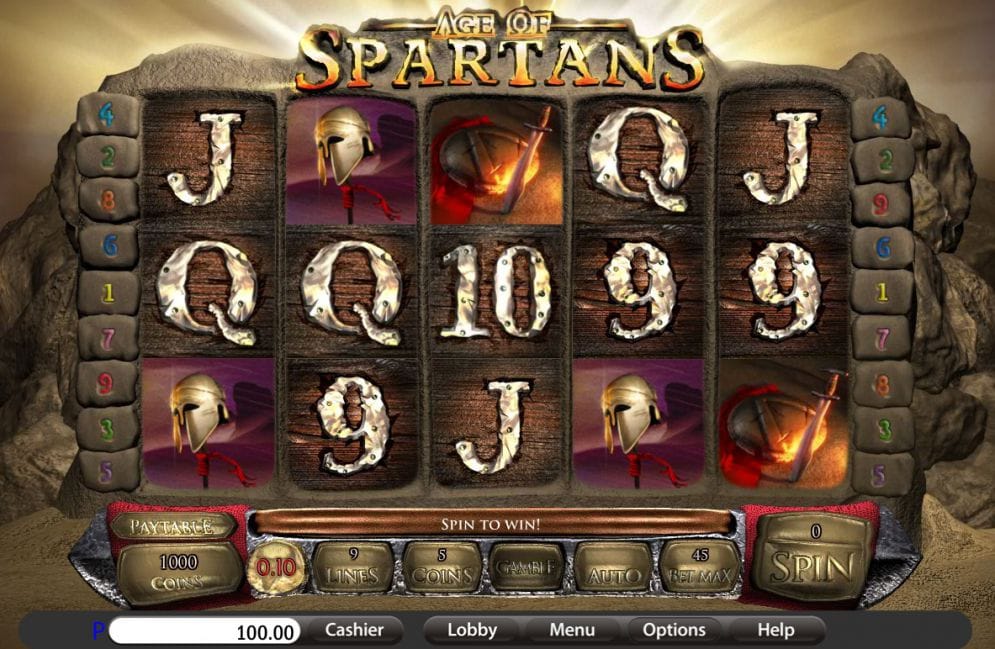 Age of Spartans online slot gameplay