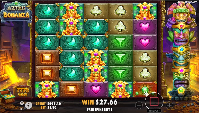 Aztec Bonanza slots gameplay