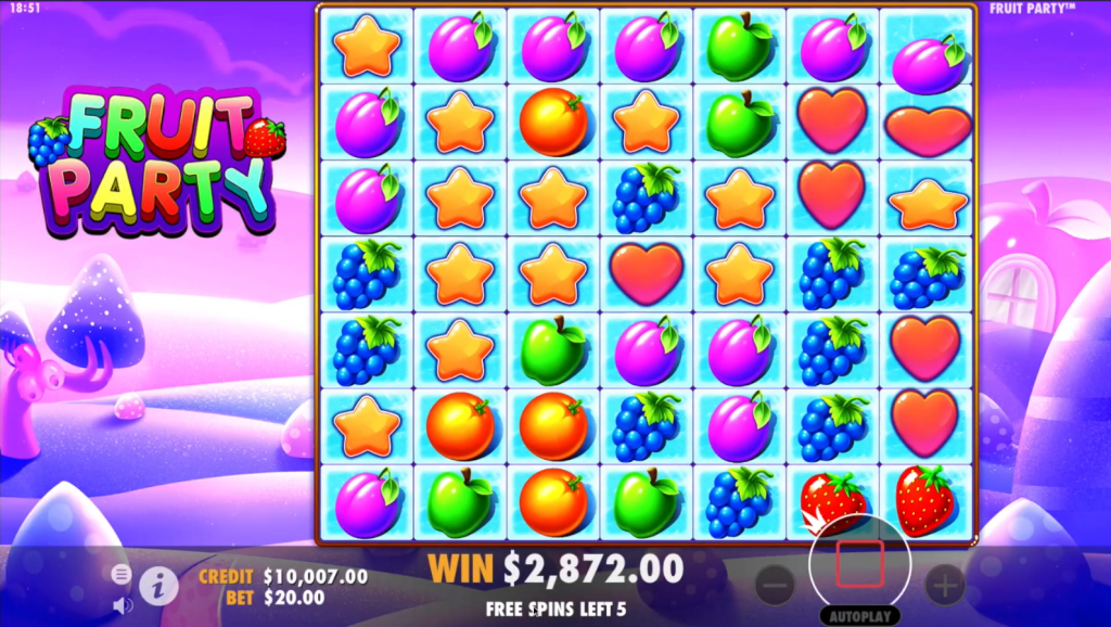 Fruit Party Slots Gameplay