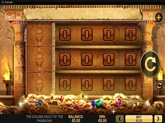 golden vault of the pharaohs reels gameplay