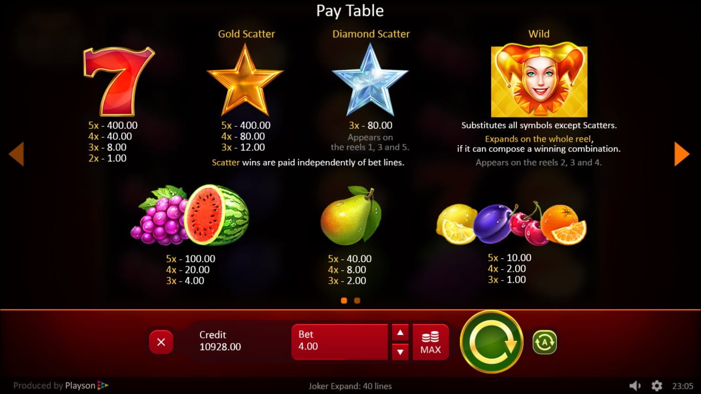 joker expand online casino 40 lines play now