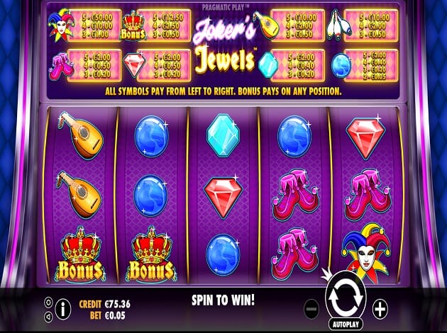 joker's jewels game slots
