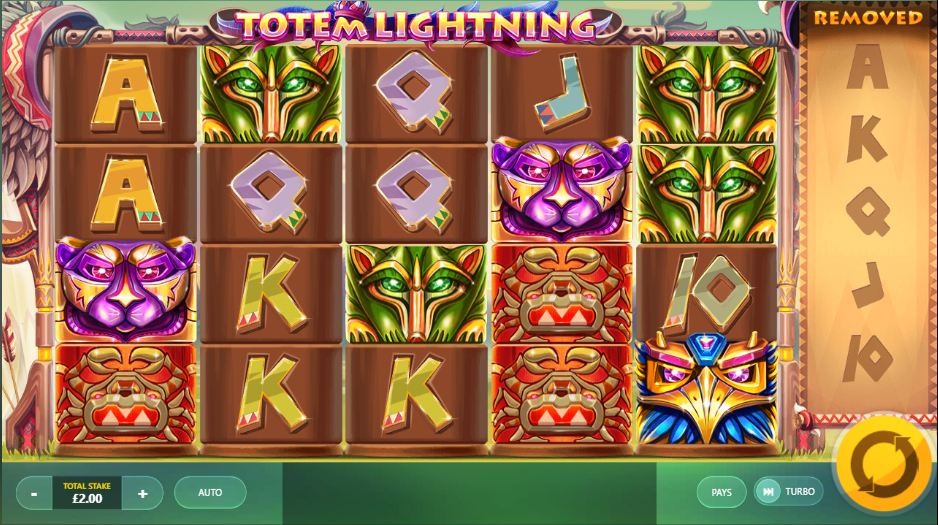 totem lightning game spins slots