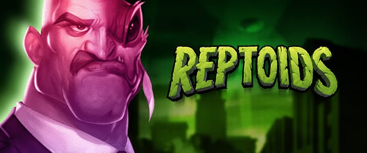 Reptoids slot game logo