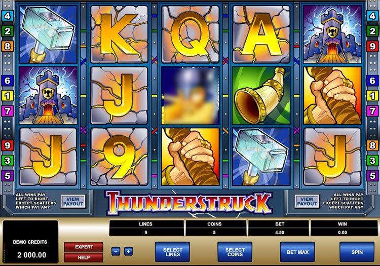 Thunderstruck slots Reels